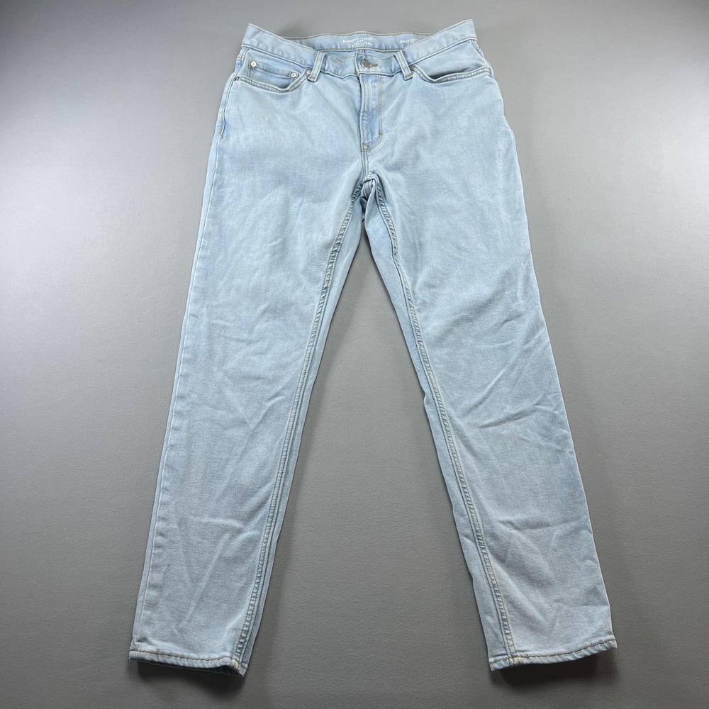 Banana Republic Travel Jeans Mens 34x32 Blue Denim Athletic Fit Grunge Americana